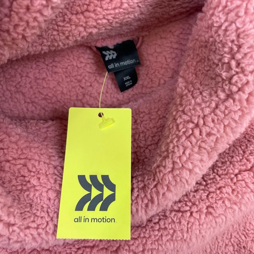 NWT All in Motion Women's Pink Cozy Cowl Neck Pullover Sweatshirt Size XXL - Picture 4 of 7